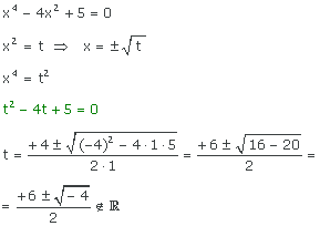 Resultado de imagen de ecuacion bicuadradas