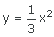 y=(1/3)x^2